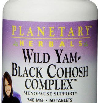 PLANETARY HERBALS - Wild Yam-Black Cohosh Complex 800 mg - 60 Tablets on Sale