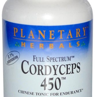 PLANETARY HERBALS - Cordyceps 450 Full Spectrum 450 mg - 120 Tablets Supply