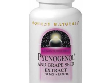 SOURCE NATURALS - Pycnogenol and Grape Seed Extract 100 mg - 60 Tablets Fashion