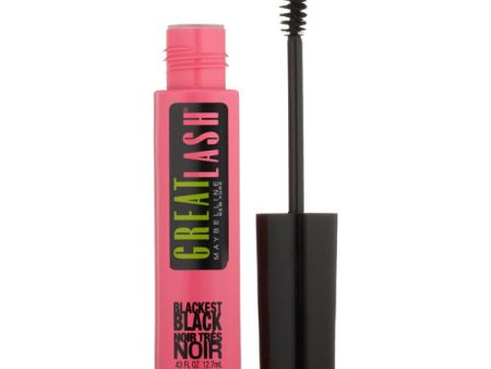 MAYBELLINE - Great Lash Washable Mascara 100 Blackest Black - 0.43 fl. oz. (12.7 ml) Online Hot Sale