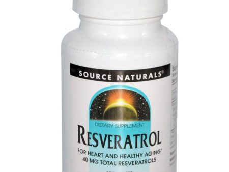 SOURCE NATURALS - Resveratrol 40 mg Classic Label - 60 Tablets For Cheap