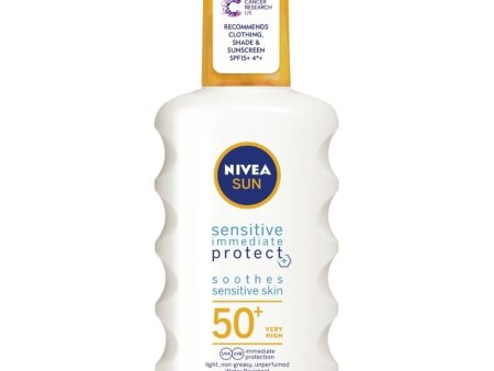 Nivea Sun Sensitive Immediate Protect Spray SPF50+ 200ml Discount