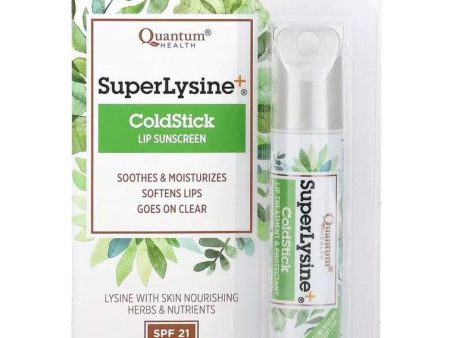 Quantum Health, Super Lysine+, ColdStick, Lip Sunscreen, SPF 21, 0.17 oz (5 g) Fashion