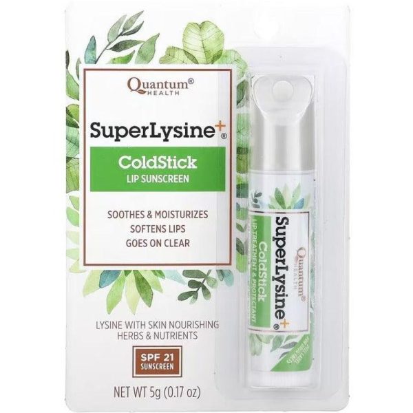 Quantum Health, Super Lysine+, ColdStick, Lip Sunscreen, SPF 21, 0.17 oz (5 g) Fashion