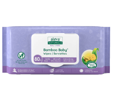 Aleva Bamboo Baby Wipes - 80 Wipes Supply