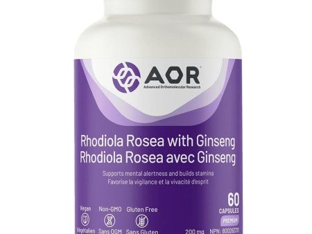 AOR Rhodiola Rosea With Ginseng 200mg 60 Capsules For Cheap