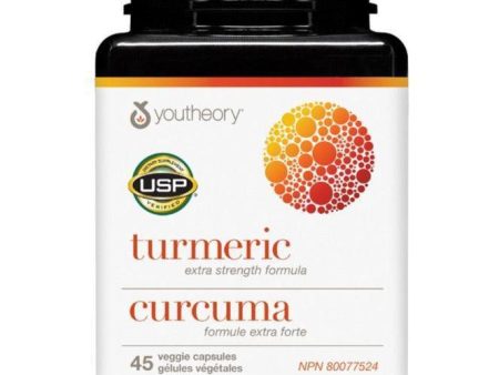 YouTheory Turmeric Extra Strength 45 Veggie Caps Online now