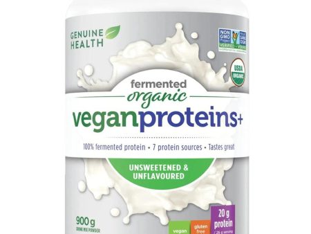 Genuine Health Fermented Organic Vegan Proteins+ Unflavoured 900g Online