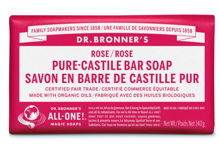 Dr. Bronner s Pure-Castile Bar Soap Rose 140g For Cheap