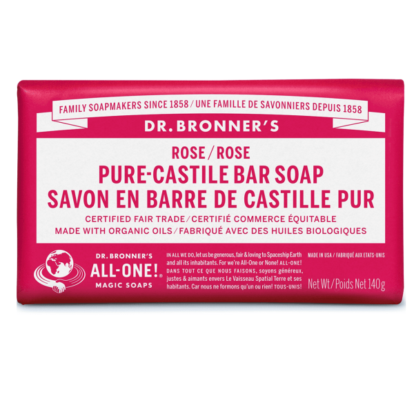 Dr. Bronner s Pure-Castile Bar Soap Rose 140g For Cheap