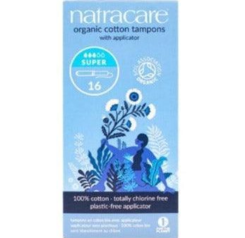 NatraCare Cotton Tampons (Super With Applicator) - 16 Tampons Hot on Sale