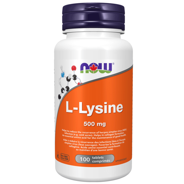 NOW L-Lysine 500mg 100 Tabs Discount