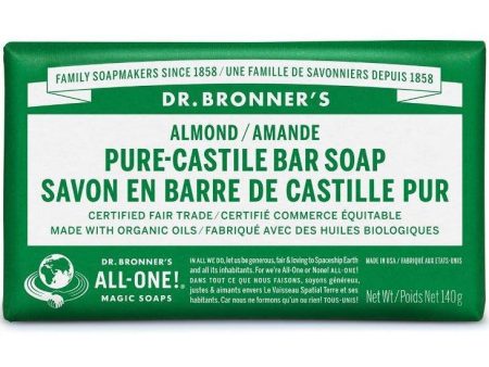 Dr. Bronner s Pure-Castile Bar Soap Almond 140g Online now