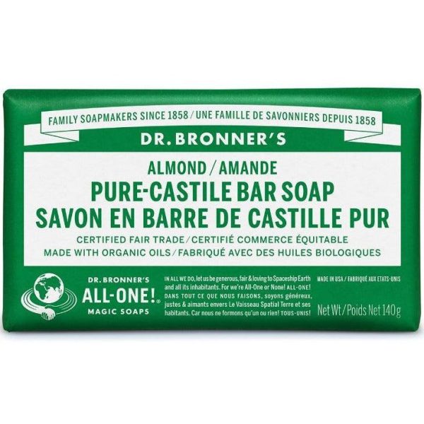 Dr. Bronner s Pure-Castile Bar Soap Almond 140g Online now