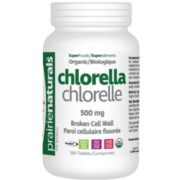 Prairie Naturals Chlorella Organic 500mg 360 Tabs Hot on Sale