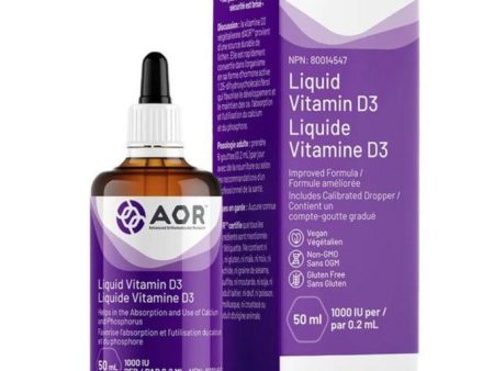 AOR Vitamin D3 Liquid 1000IU 50mL Supply