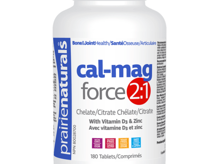 Prairie Naturals Cal-Mag-Force 2:1 400 mg 180 Tabs For Discount