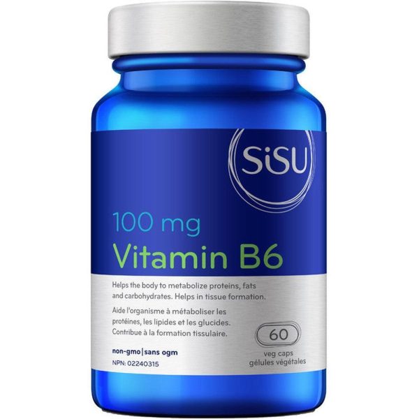 SISU Vitamin B6 100MG 60 veggie Caps Online Hot Sale