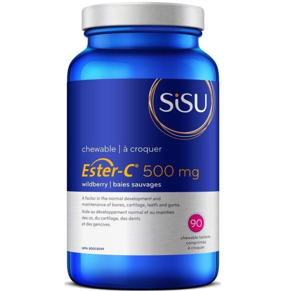 Sisu Ester-C 500mg WildBerry 90 Chewable Tabs Discount