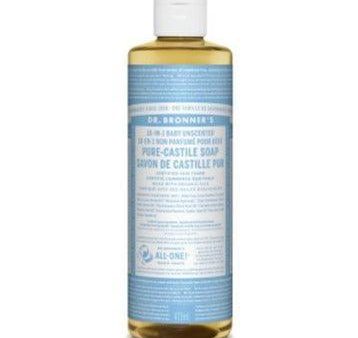 Dr. Bronner s 18-In-1 Pure-Castile Liquid Soap Baby Unscented 473mL Online Hot Sale