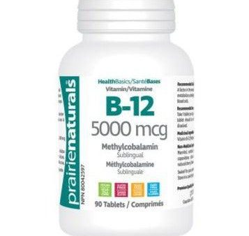 Prairie Naturals B12 5000 MCG 90 Tabs Hot on Sale