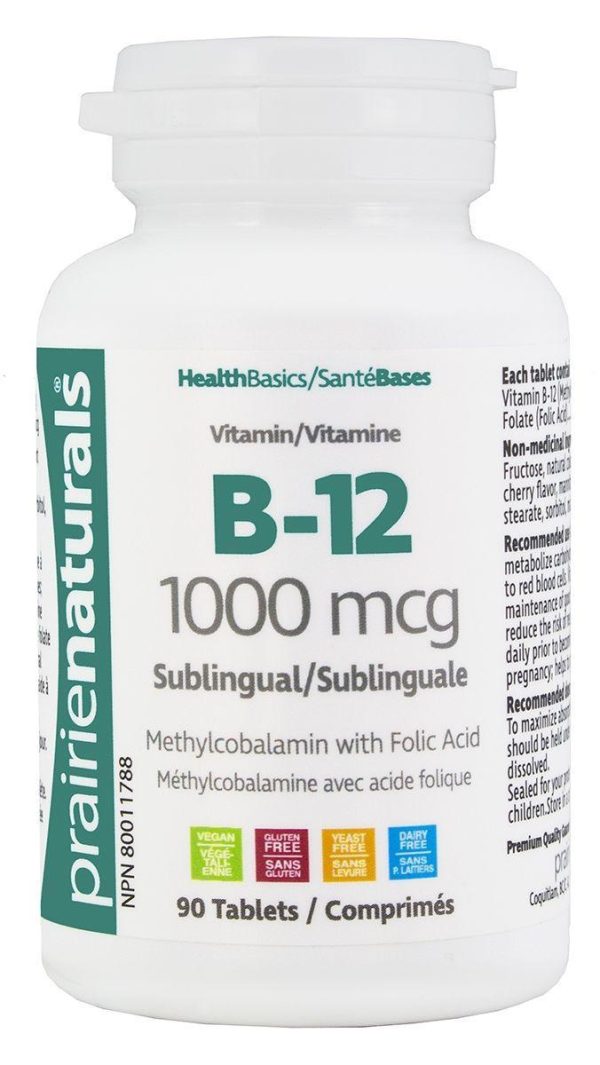 Prairie Naturals Sublingual B12 1000mcg 90 Tabs Online Hot Sale