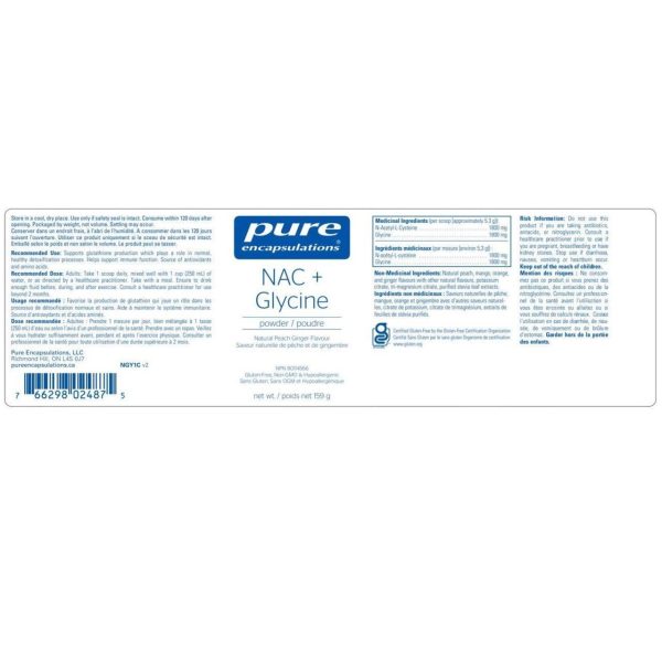 Pure Encapsulations NAC + Glycine Powder 159 g Online now