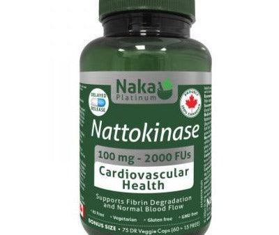 Naka Platinum Nattokinase 100mg BONUS Size 75 Veggie Caps For Discount