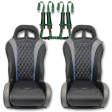 (Blue) Carbon Edition Daytona Seats (With Harnesses) Online Hot Sale