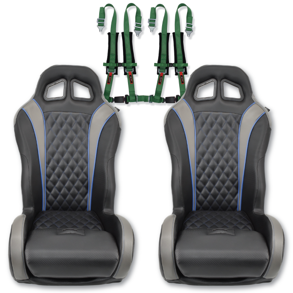 (Blue) Carbon Edition Daytona Seats (With Harnesses) Online Hot Sale