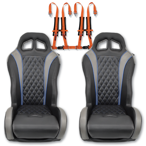 (Blue) Carbon Edition Daytona Seats (With Harnesses) Online Hot Sale