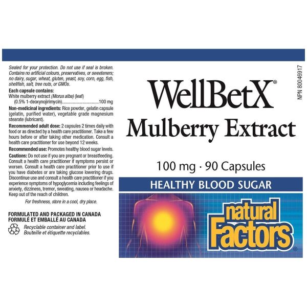 Natural Factors WellBetX Mulberry 90 Caps Online