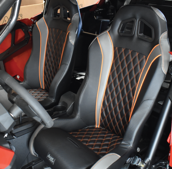 (Orange) Carbon Edition Daytona Seats (With Harnesses) For Cheap