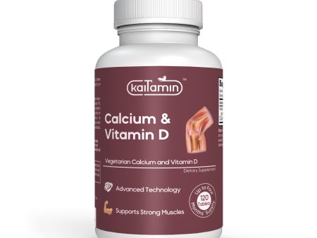 Calcium & Vitamin D -  Muscle, Bone, and Joint Support - 120 Tablet Hot on Sale