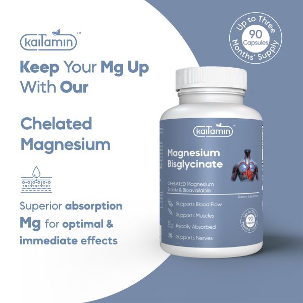 Magnesium Bisglycinate 200mg for Relaxation Support - 90 Capsules Sale