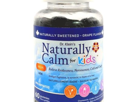 Dr. Klein s Naturally Calm for Kids 60 Gummies- Sugar Free Grape Flavor Online now