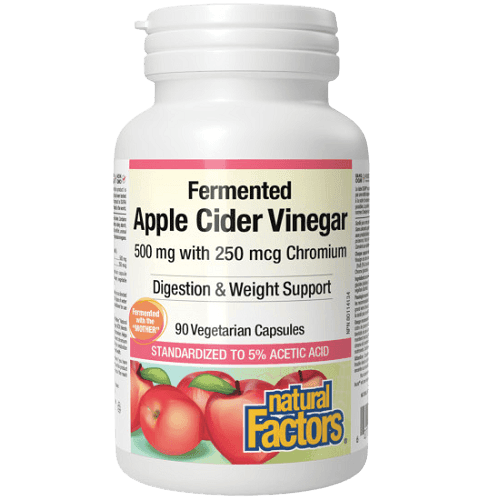 Natural Factors Apple Cider Vinegar 500mg 90 Capsules For Sale