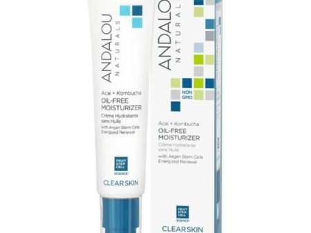 Andalou Naturals Clear Skin Oil-Free Moisturizer Acai + Kombucha 62mL Hot on Sale