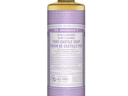 Dr. Bronner s 18-In-1 Pure-Castile Liquid Soap Lavender 473mL Online Sale