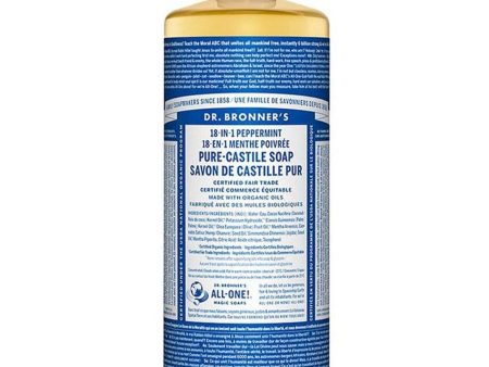 Dr. Bronner s 18-In-1 Pure-Castile Liquid Soap Peppermint 946mL For Discount