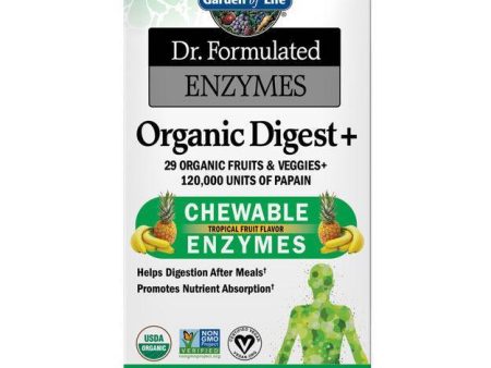 Dr. Formulated Enzymes Organic Digest+ Tropical Fruit Flavor 90 Chewables Fashion