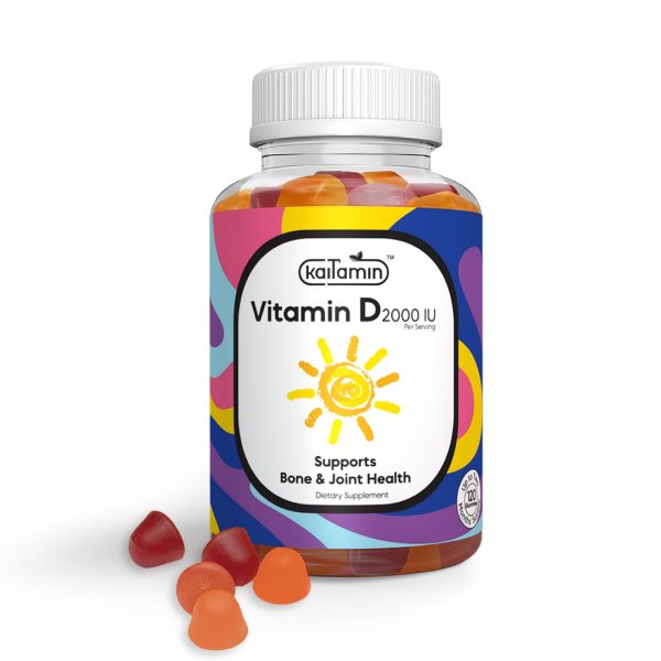 Vitamin D  2000 IU - Strong Bones for Adults and Kids - 120 Gummies Online