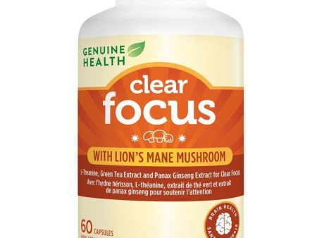 Genuine Health Clear Focus With Lion s Mane Mushroom 60 Caps For Cheap