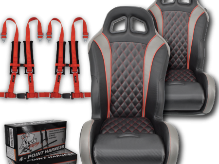 (Red) Carbon Edition Daytona Seats (With Harnesses) Online Sale