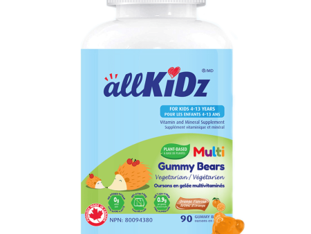 Allkidz Naturals Multi Gummy Bears Orange 90 Veggie Gummies Online Sale