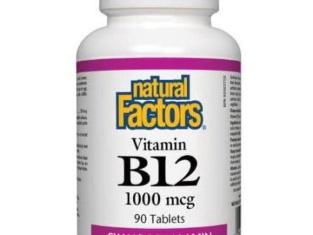 Natural Factors Vitamin B12 1000mcg Cyanocobalamin 90 Tabs Discount