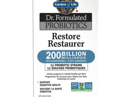 Garden of Life Dr. Formulated Probiotics Restore 200 Billion CFU Shelf Stable 28 Veggie Caps Cheap