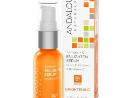 Andalou Naturals Brightening Enlighten Serum Turmeric + C 32mL Supply