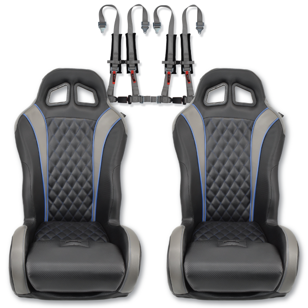 (Blue) Carbon Edition Daytona Seats (With Harnesses) Online Hot Sale