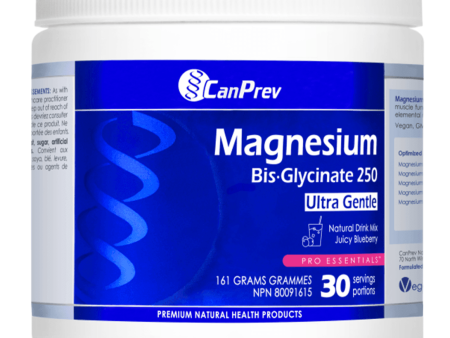 CanPrev Magnesium Bis-Glycinate 250 Ultra Gentle Drink Mix Juicy Blueberry 30 Servings on Sale